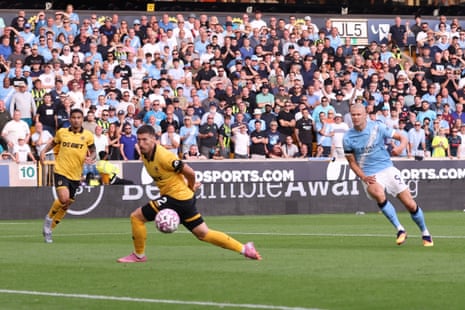 Erling Haaland with another sublime goal for Manchester City.