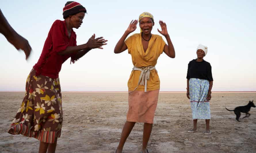 Women from the Namibian region of Omaheke performs a rain dance.