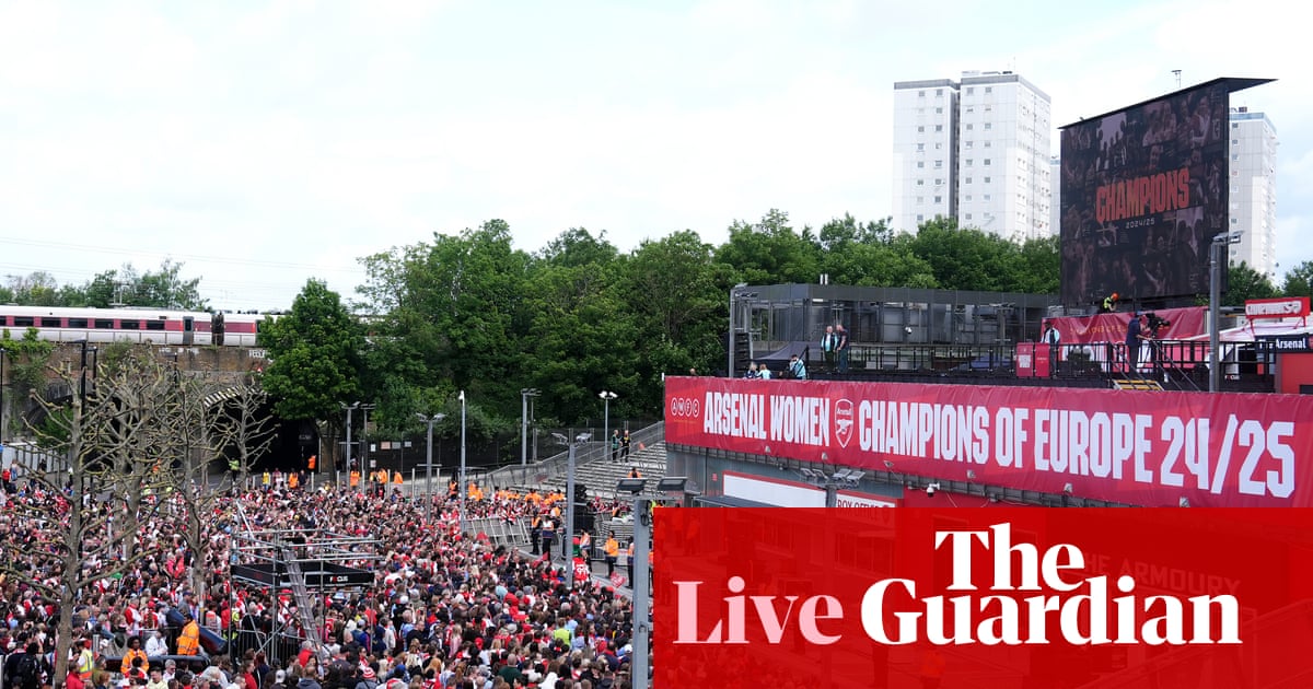 Arsenal, Crystal Palace and Liverpool hold trophy celebrations and parades – live
