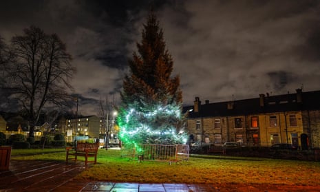The Christmas tree in Bailiff Bridge