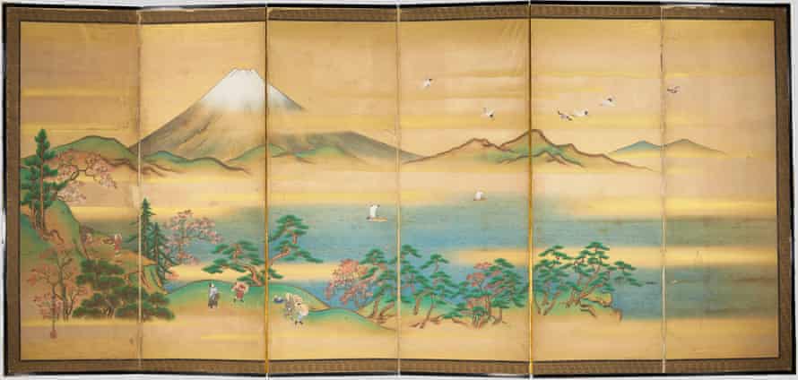 Pintura de pantalla plegable, 1860