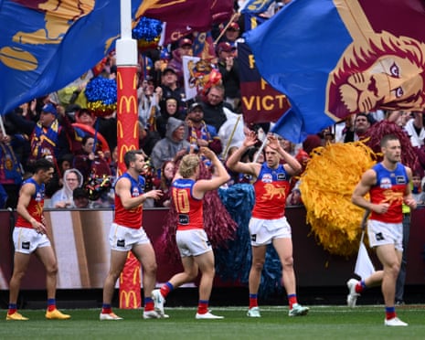 Oscar Allen kicks his first goal in an AFL grand final
