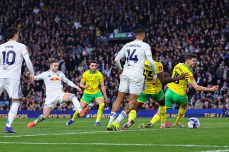 Gabriel Gudmundsson of Leeds United scores a goal to make it 2-0.