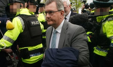 Donaldson arriving at Newry magistrates court on Wednesday.