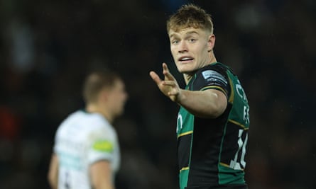 Fin Smith in action for Northampton