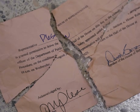 A ripped up 'permission slip'