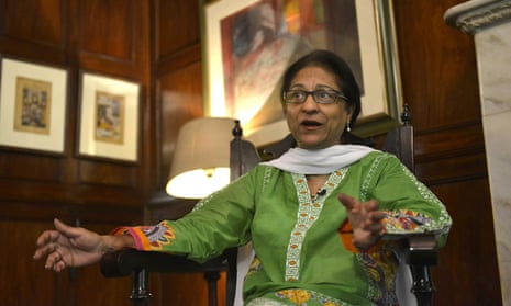 Asma Jahangir speaking in Lahore in 2014.
