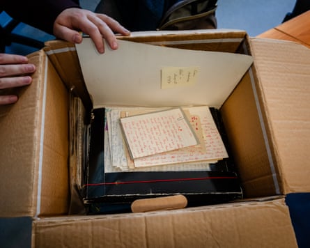 Letters in a cardboard box