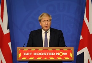 Boris Johnson at his press conference.
