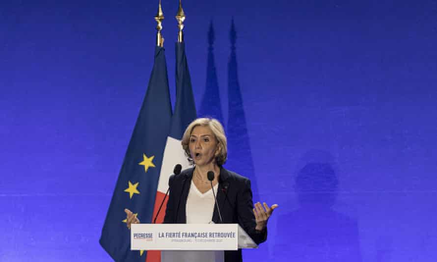 Valérie Pécresse gives a speech in Strasbourg