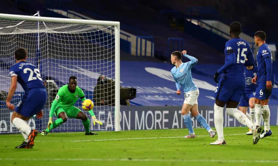 Phil Foden scores at Chelsea in January in a game that felt like the moment Manchester City started to stir.