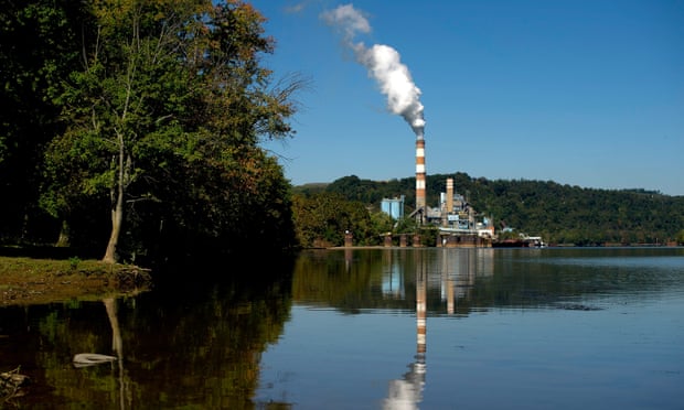 Mitchell power station, a coal-fired plant in Pennsylvania. Trump has slashed programs designed to limit CO2 from power plants, and encouraged oil drilling and coal mining.