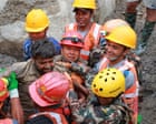 Nepal-Tibet floods: two workers pulled alive from tunnel nine days after disaster