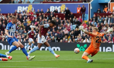 Ollie Watkins scores Aston Villa's first goal