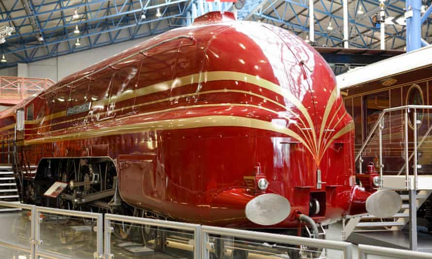 Images of historic locomotion, seen here is the Duchess of Hamilton's Streamlined Wonder at the National Railway Museum, York, UK.FBKNXH Images of historic locomotion, seen here is the Duchess of Hamilton's Streamlined Wonder at the National Railway Museum , York, UK.