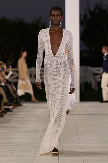 Peek-a-boo. At Ralph Lauren’s spring/summer ‘25 show, white crochet dresses offered just a glimpse of skin.