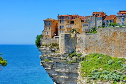 Bonifacio is perched on limestone cliffs.
