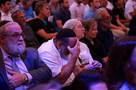 A person reacts during the Robert F. Kennedy Jr campaign event in New York.