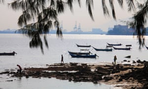 Fishing boats off the coast of George Town, Malaysia