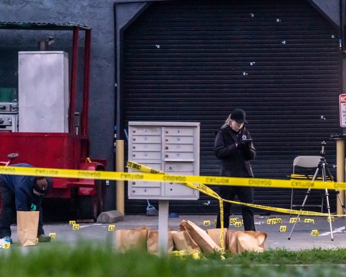 California police search for suspect who killed four including three children at family party