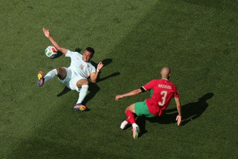 Noussair Mazraoui Kylian Mbappe for a penalty to France.