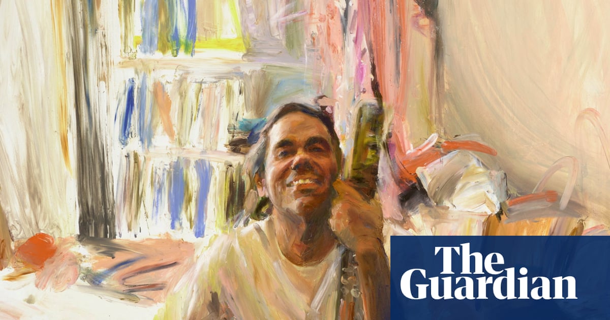 Archibald prize 2025: finger-painted portrait of musician William Barton wins people’s choice award