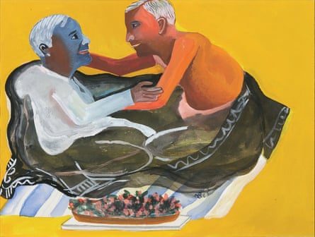 Grey Blanket, 1998, by Bhupen Khakhar.
