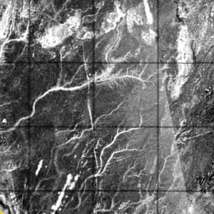 A radar image of the discovered paleo-rivers. Water may last have coursed through the newly discovered network’s channels 5,000 years ago.