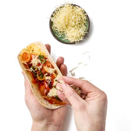 finish with cheese and lime juice