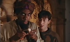 Lenny Henry as Josephus and Alan Cumming as Bernard Bottle in Bernard and the Genie