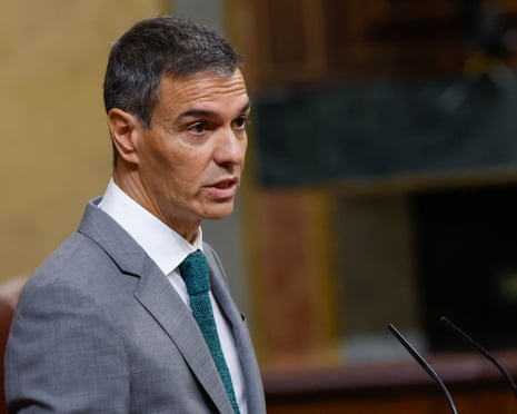 Spanish prime minister Pedro Sánchez during plenary about Ceuta immigration session of the Congress of Deputies in Madrid.