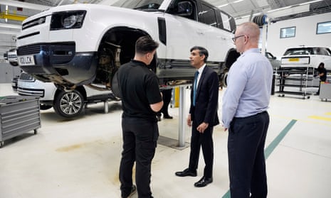 Rishi Sunak visits Land Rover