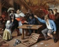 Painting: The dispute at cards by Jan Steen