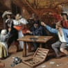 Painting: The dispute at cards by Jan Steen