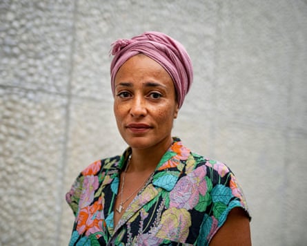 A woman facing the camera
