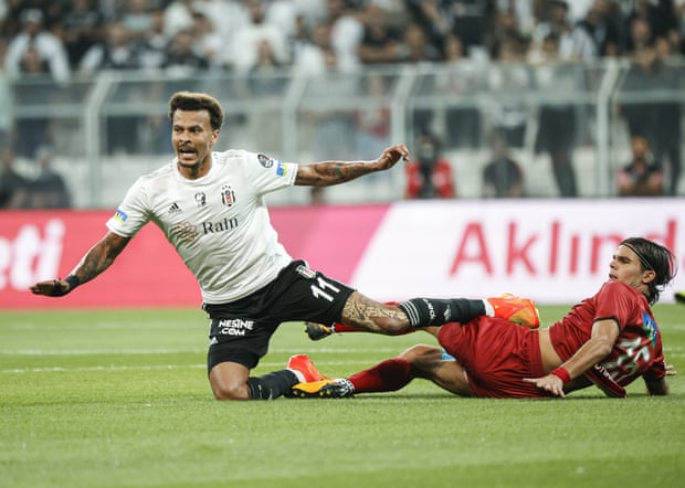 Dele Alli in action for Besiktas against Sivasspor.