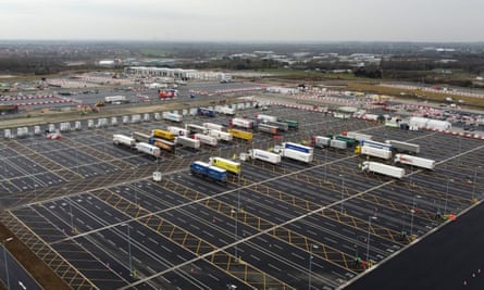 The Sevington Inland Border Facility in Ashford, Kent