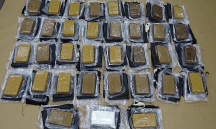 Bricks of cocaine, weighing 35kg, were found inside the sculpture.