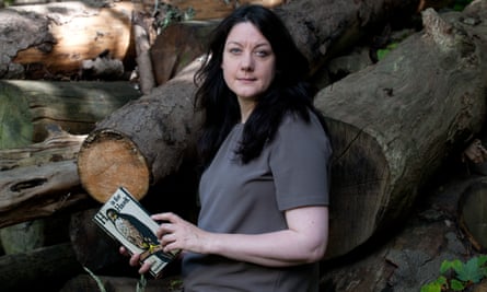 H is for Hawk author Helen Macdonald with her book