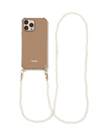 Recycled phone case with pearl strap by Ateljé