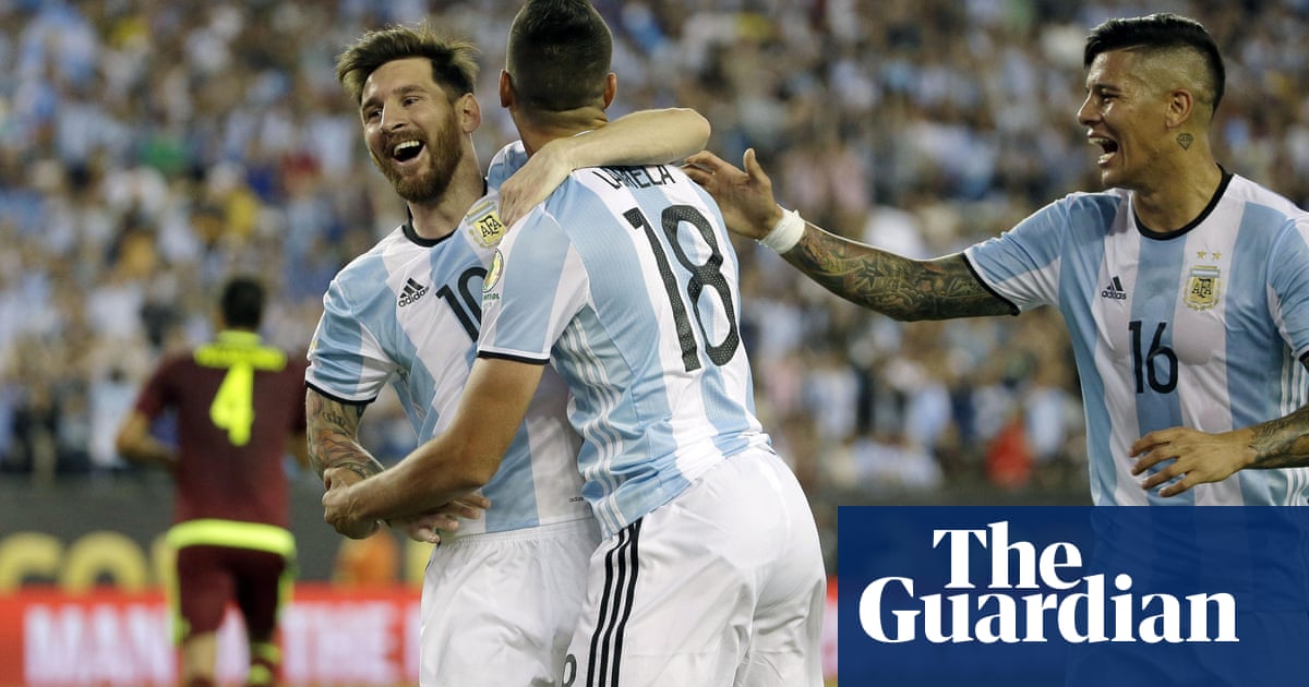 Lionel Messi Equals Record As Argentina Thump Venezuela To Set Up Usa Clash Copa America 2016 The Guardian