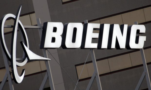 Boeing logo on building