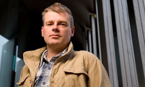 Mark Haddon photographed at the Jerwood Space in South East London