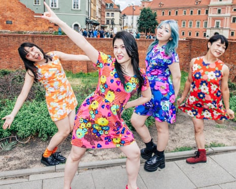 Otoboke Beaver on tour in Oslo, from left, Yoyoyoshie, Accorinrin, Hirochan, and new drummer Leo