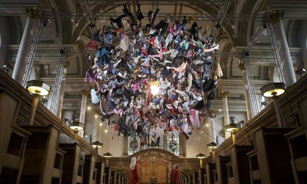 The artwork, Suspended, at St James’s church in Piccadilly, London