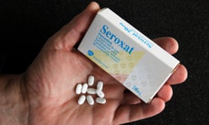 A Seroxat box and pills