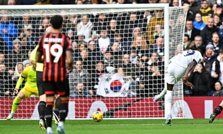 Pape Matar Sarr gives Tottenham the lead.