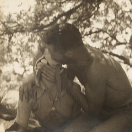 A photo from the camping trip in 1938 showing Harold Salvage and Gladys Harrison