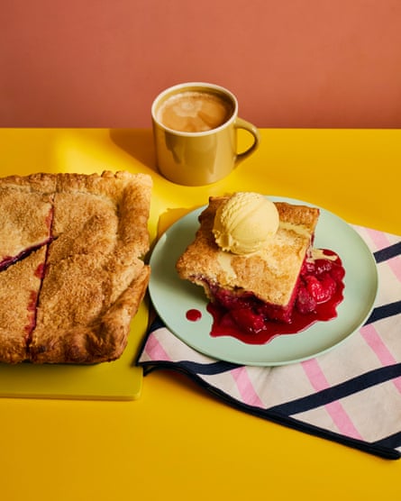 Adriann Ramirez’s spiced plum slab pie.