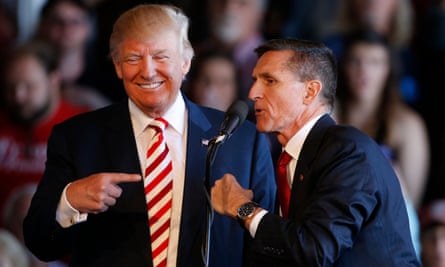 Donald Trump and Michael Flynn at a rally in Grand Junction, Colorado, on 18 October 2016.